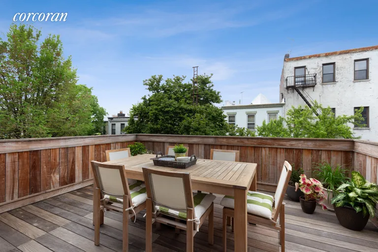 New York City Real Estate | View 557 3rd Street, 3 | Gorgeous Private IPE Deck Overlooking Lush Gardens | View 11
