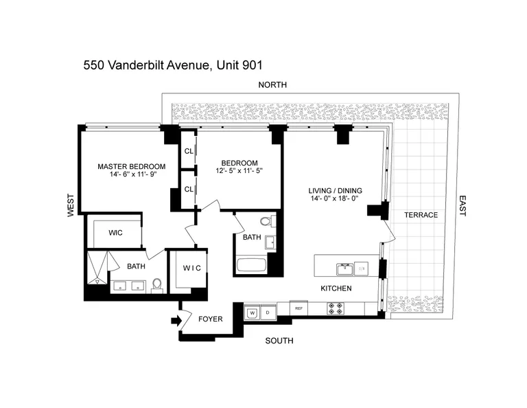 550 Vanderbilt Avenue, 901 | floorplan | View 11