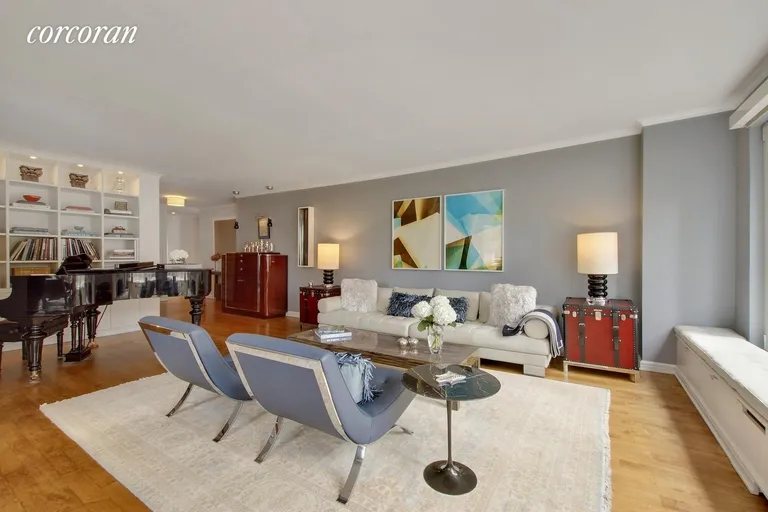 New York City Real Estate | View 200 Central Park South, 20J | Living Room and Entry Foyer | View 2