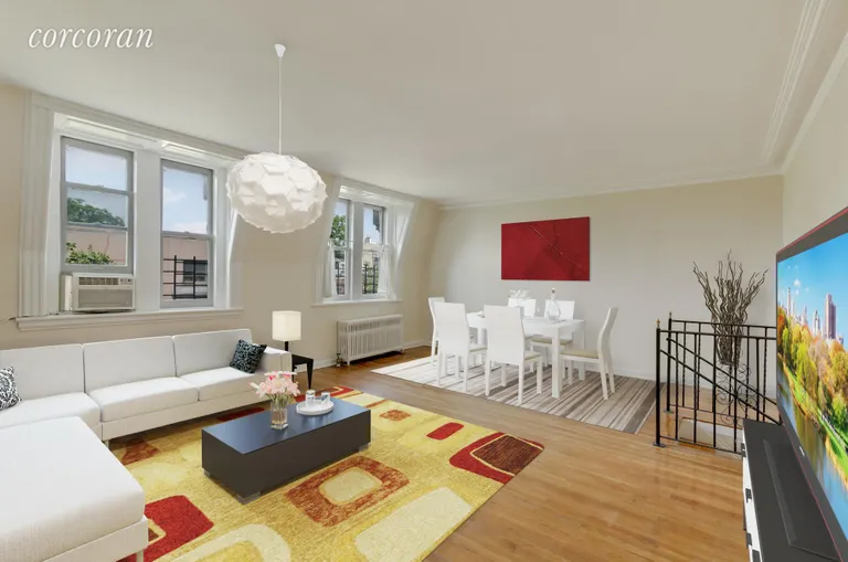 New York City Real Estate | View 848 President Street | 5th Floor Living Room | View 9