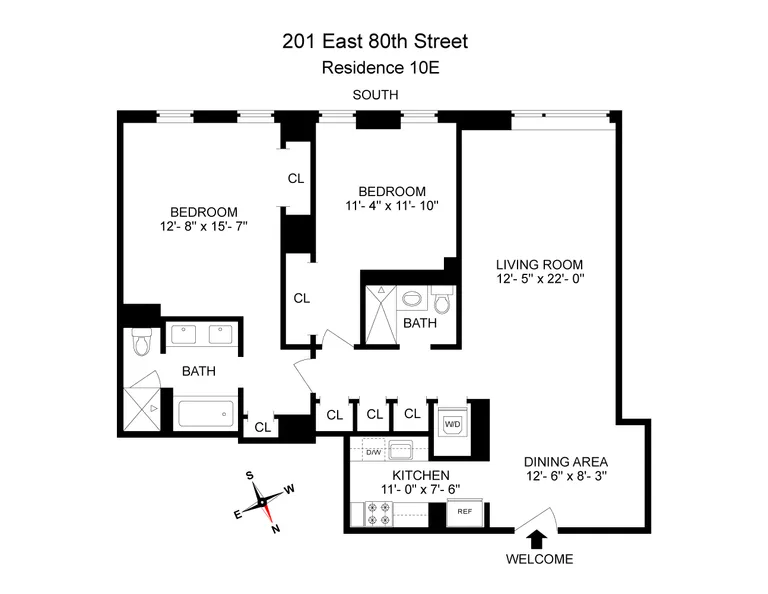 201 East 80th Street, 10E | floorplan | View 12