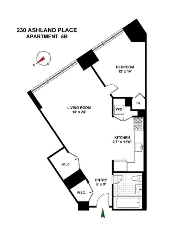 230 Ashland Place, 4B | floorplan | View 5