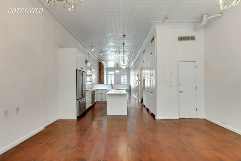New York City Real Estate | View 114 Saint Marks Place, 1-2 | Kitchen / Living Room | View 4