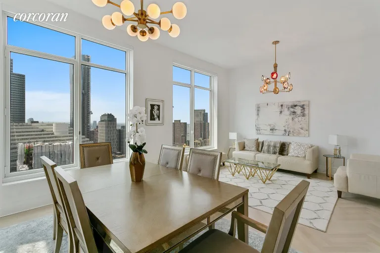 New York City Real Estate | View 30 Park Place, 40E | Living Room/Dining Room | View 3