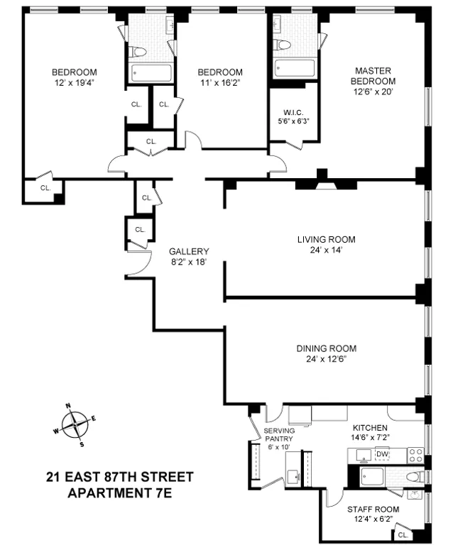 21 East 87th Street, 7E | floorplan | View 10