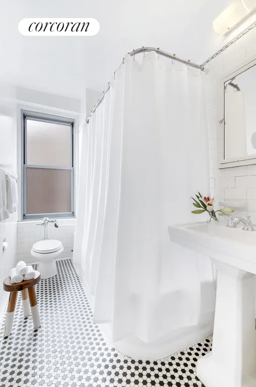 New York City Real Estate | View 1 Plaza Street West, 9A | Windowed Bathroom  | View 6