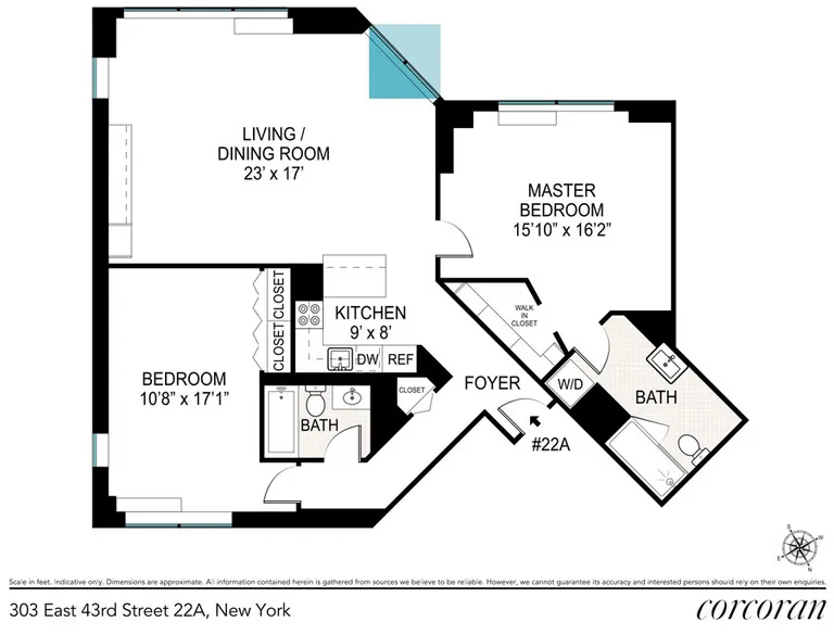 303 East 43rd Street, 22A | floorplan | View 6