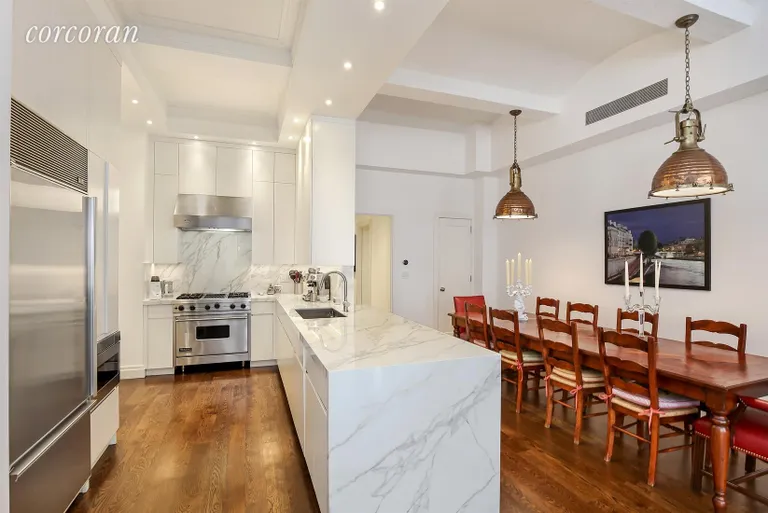 New York City Real Estate | View 27 North Moore Street, 2B | Kitchen- Open to living and dining areas | View 2