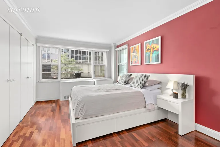 New York City Real Estate | View 115 East 9th Street, 2B | Large bedroom with wall of closets | View 4