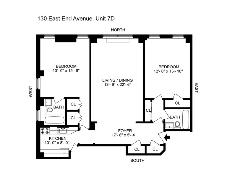 130 East End Avenue, 7D | floorplan | View 6