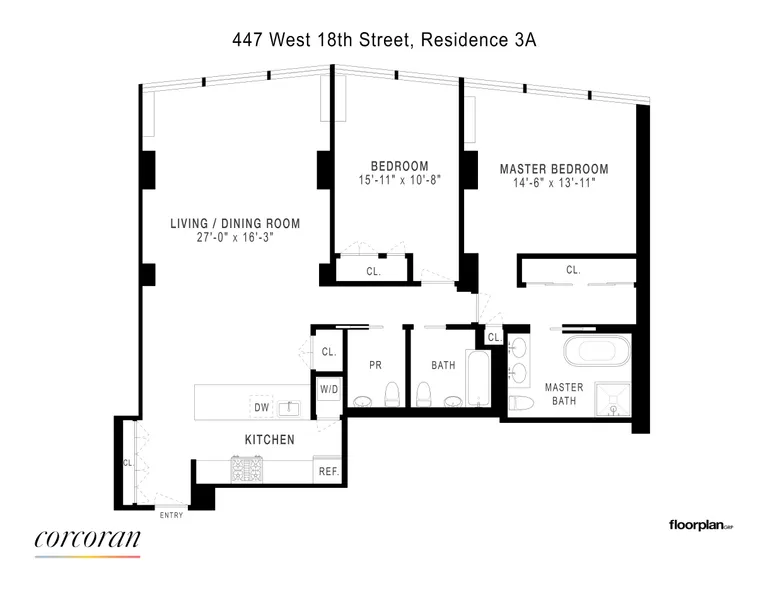 447 West 18th Street, 3A | floorplan | View 8