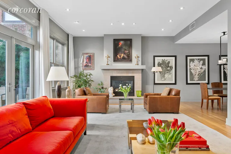 New York City Real Estate | View 136 West 22nd Street, PH1 | By John Lyle Designs and gas fireplace | View 2