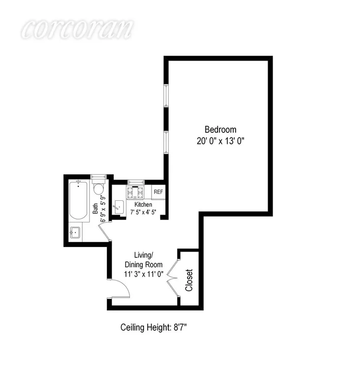 New York City Real Estate | View 29 West 65th Street, 4E | Floor Plan | View 2