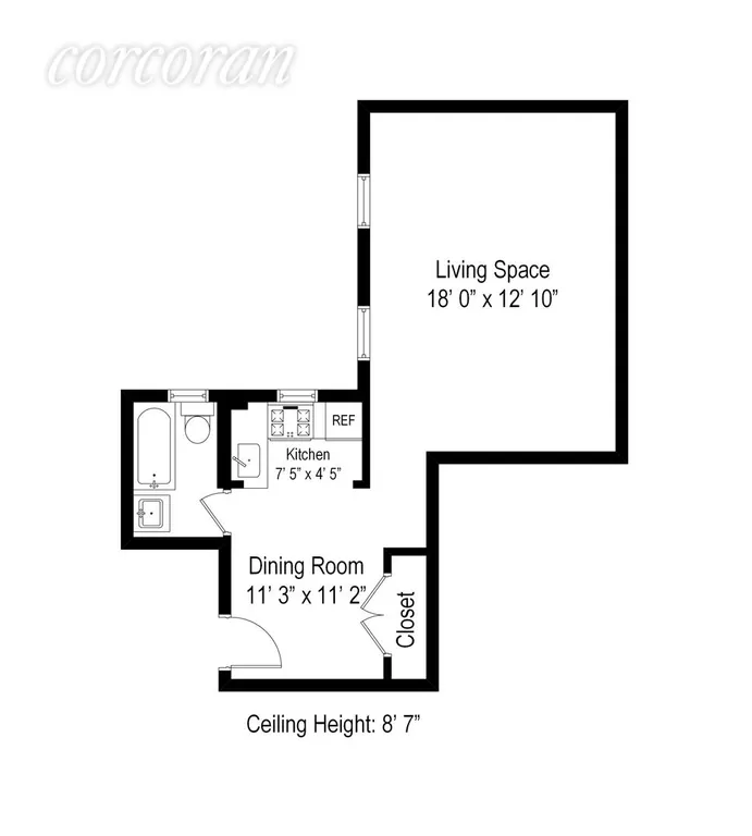 New York City Real Estate | View 29 West 65th Street, 4E | Floor Plan | View 6