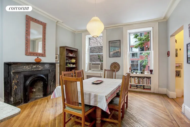 New York City Real Estate | View 169 Hicks Street | Garden facing dining room w/ adjacent office | View 4