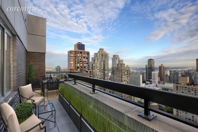 New York City Real Estate | View 347 West 57th Street, PHB | Terrace Staged | View 5