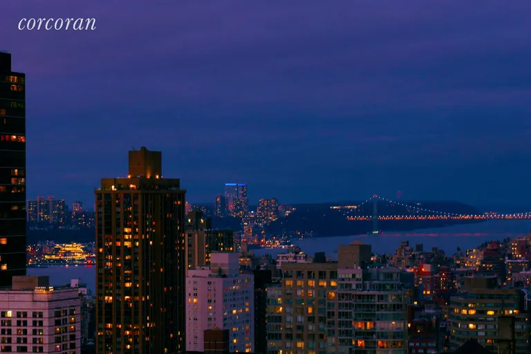 New York City Real Estate | View 347 West 57th Street, PHB | Twilight views | View 8