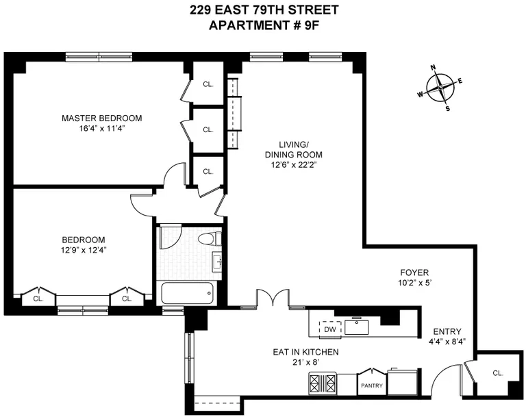 229 East 79th Street, 9F | floorplan | View 10