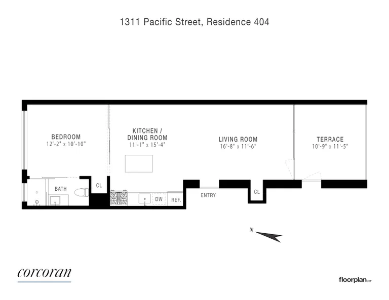 1311 Pacific Street, 404 | floorplan | View 4