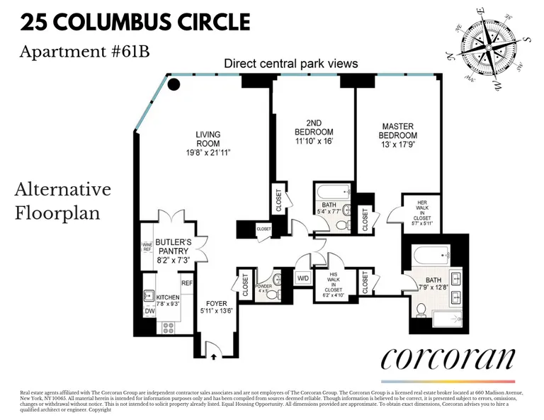 25 Columbus Circle, 61B | floorplan | View 11