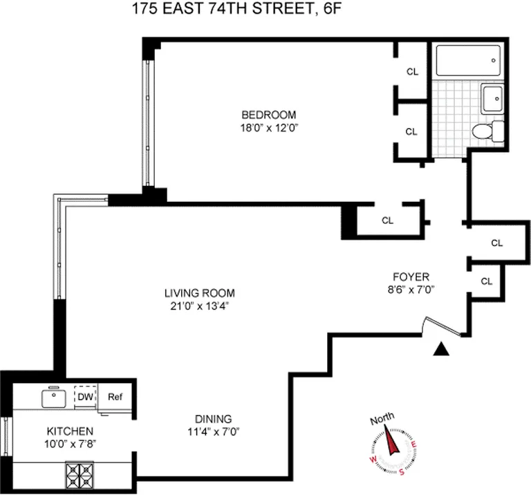 175 East 74th Street, 6F | floorplan | View 11