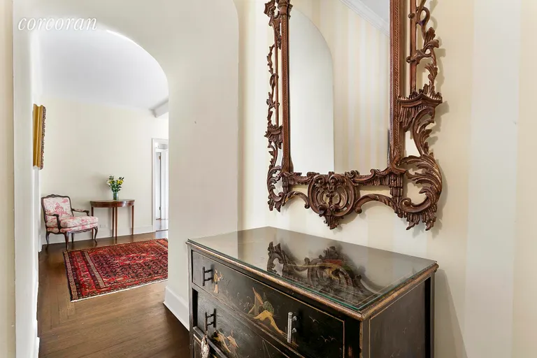 New York City Real Estate | View 229 East 79th Street, 10C | Entry Foyer into Living Room with Arched Ceiling | View 5