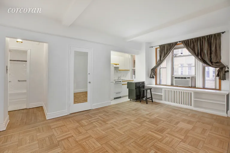 New York City Real Estate | View 24 Fifth Avenue, 718 | Open living space with walk-in closet | View 6