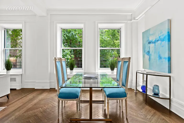 New York City Real Estate | View 125 East 72nd Street, 2C | Dining room with tree-top Views | View 3