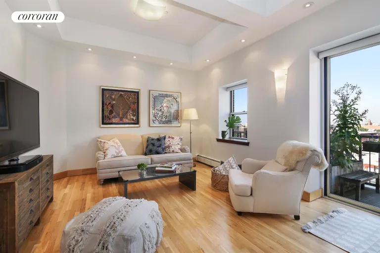 New York City Real Estate | View 444 12th Street, 5E | Living Room with Outdoor Space | View 2
