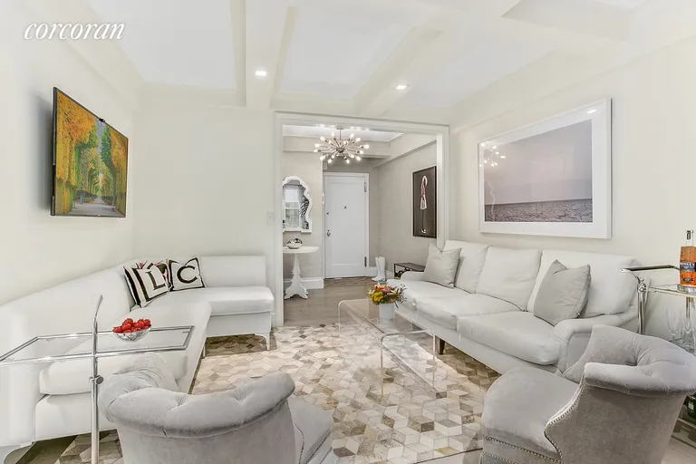 New York City Real Estate | View 136 Waverly Place, 4D | Living Room & Foyer | View 2