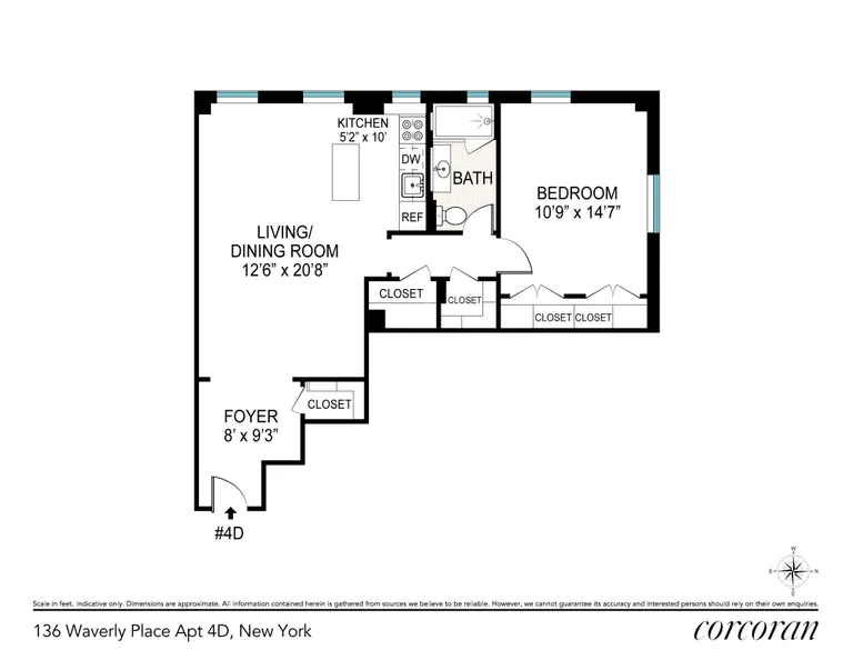 136 Waverly Place, 4D | floorplan | View 6