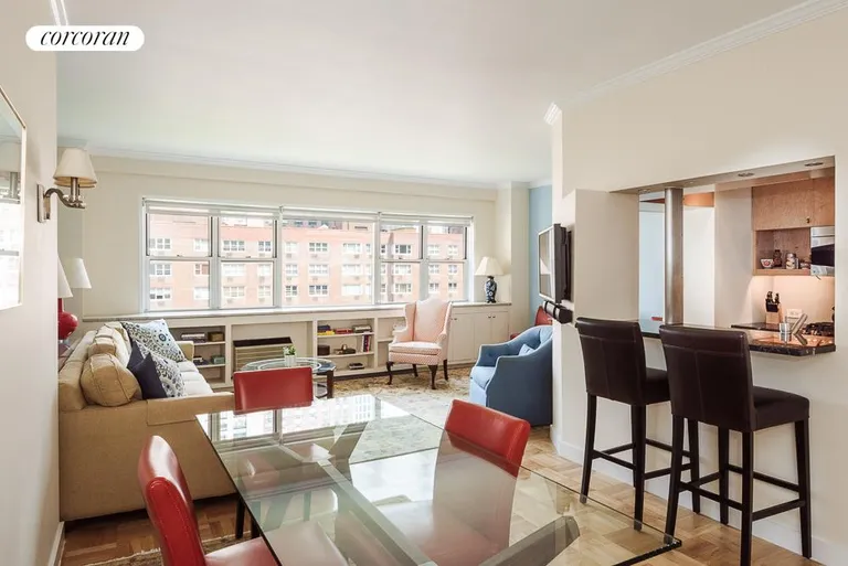 New York City Real Estate | View 345 West 58th Street, 14M | Living and Dining Room | View 3