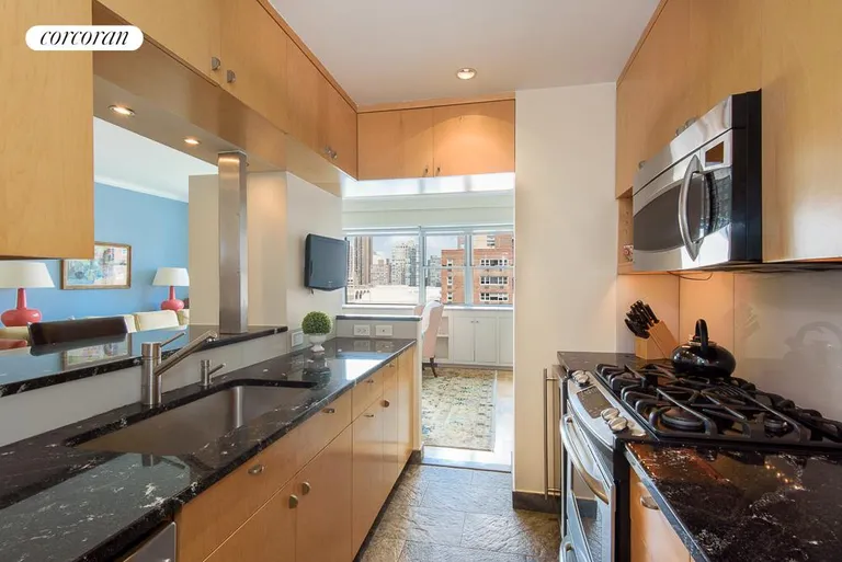 New York City Real Estate | View 345 West 58th Street, 14M | Open Kitchen | View 4