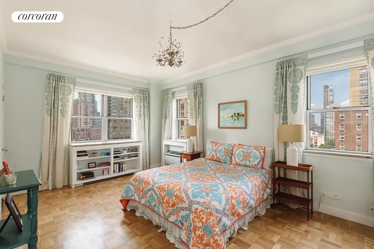 New York City Real Estate | View 345 West 58th Street, 14M | Corner Master Bedroom | View 5