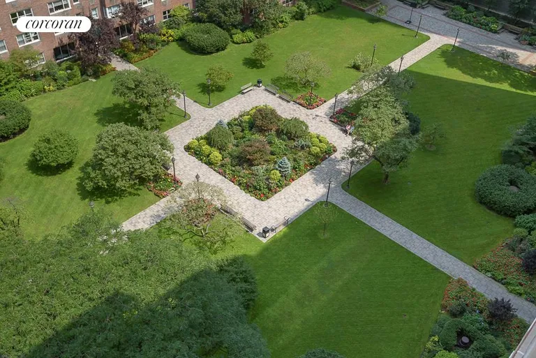 New York City Real Estate | View 345 West 58th Street, 14M | View of Private Garden | View 9