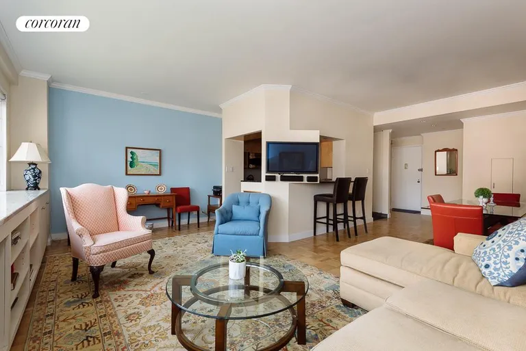 New York City Real Estate | View 345 West 58th Street, 14M | Living and Dining Room | View 2