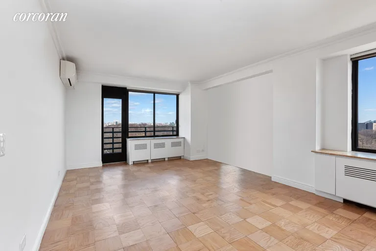 New York City Real Estate | View 372 Central Park West, 15C | spacious living area with private balcony | View 5