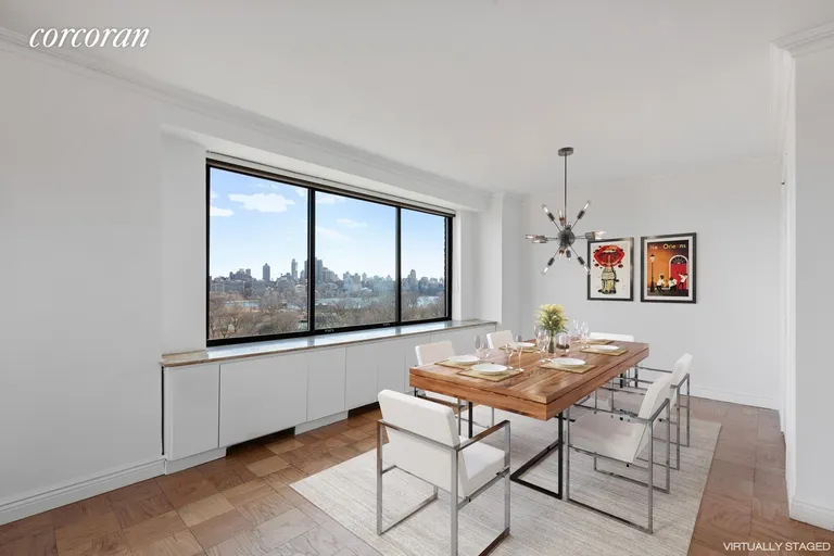 New York City Real Estate | View 372 Central Park West, 15C | Dining Room with unobstructed central park views | View 2