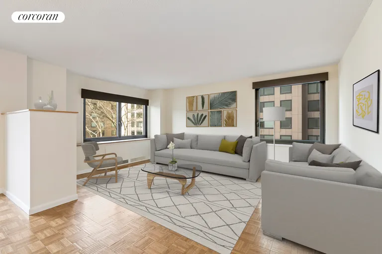 New York City Real Estate | View 531 Main Street, 502 | 3 Beds, 2 Baths | View 1