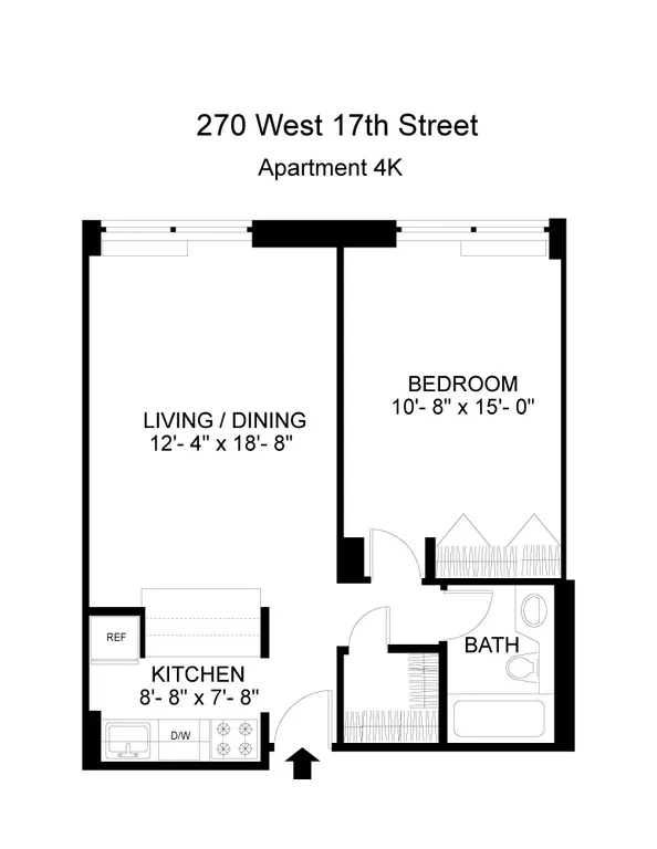 270 West 17th Street, 4K | floorplan | View 9