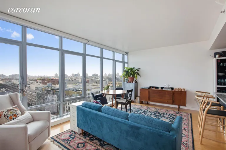 New York City Real Estate | View 1 NORTHSIDE PIERS, 12F | Living Room | View 2