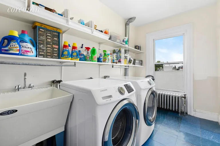 New York City Real Estate | View 130 Sixth Avenue | FULL LAUNDRY ROOM WITH SINK AND SHELVES! | View 18