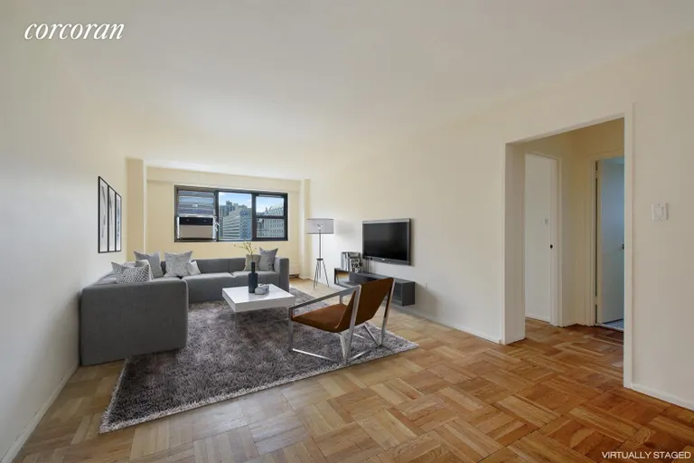 New York City Real Estate | View 215 Adams Street, 9H | Living Room | View 2