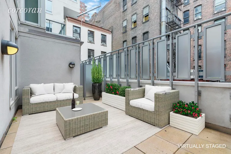 New York City Real Estate | View 261 West 28th Street, 2E | Larger Terrace  | View 4