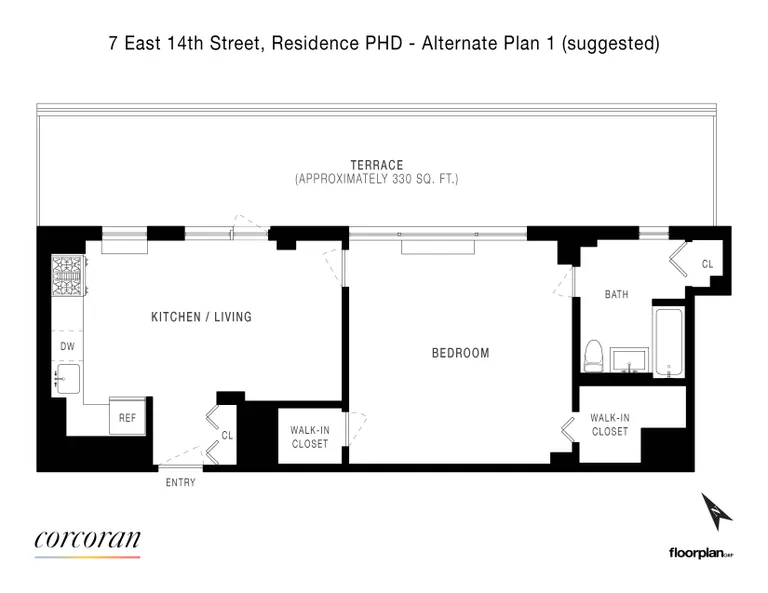 7 East 14th Street, PHD | floorplan | View 8