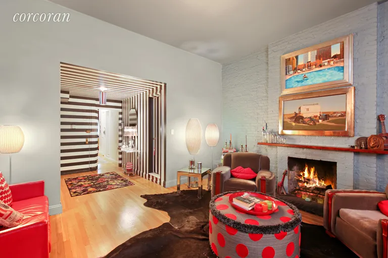 New York City Real Estate | View 21 West 9th Street, 1F1R | Large foyer / wood-burning fireplace | View 4