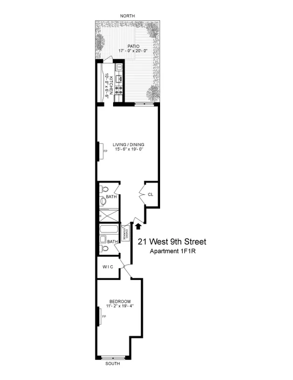 21 West 9th Street, 1F1R | floorplan | View 8