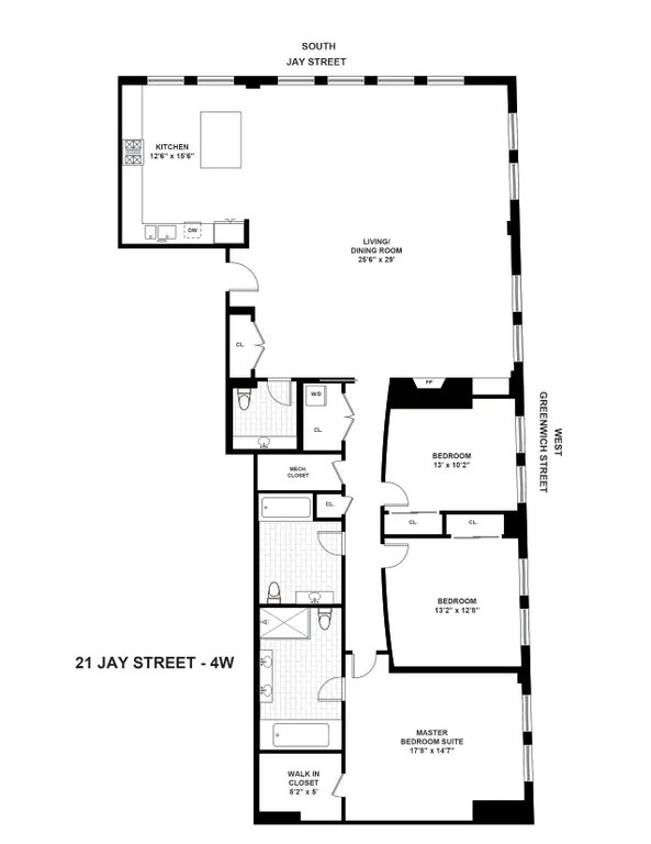 21 Jay Street, 4W | floorplan | View 8