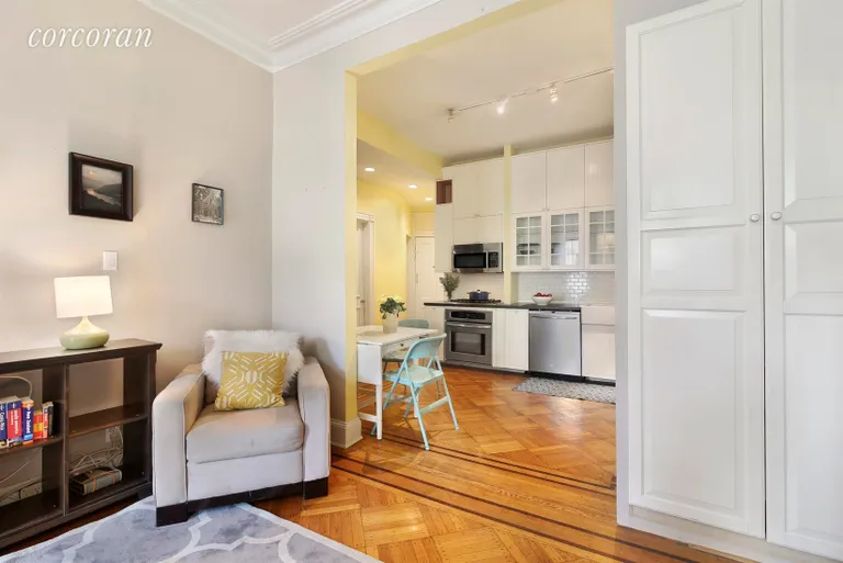 New York City Real Estate | View 449 9th Street, 2R | Living room looking into kitchen | View 4