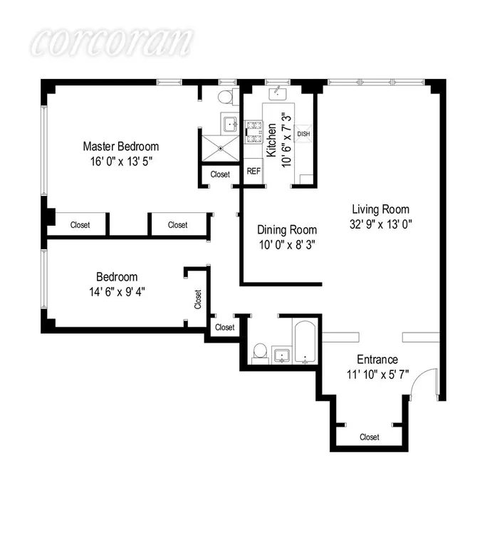 New York City Real Estate | View 54 West 16th Street, 15B | Floor Plan | View 8